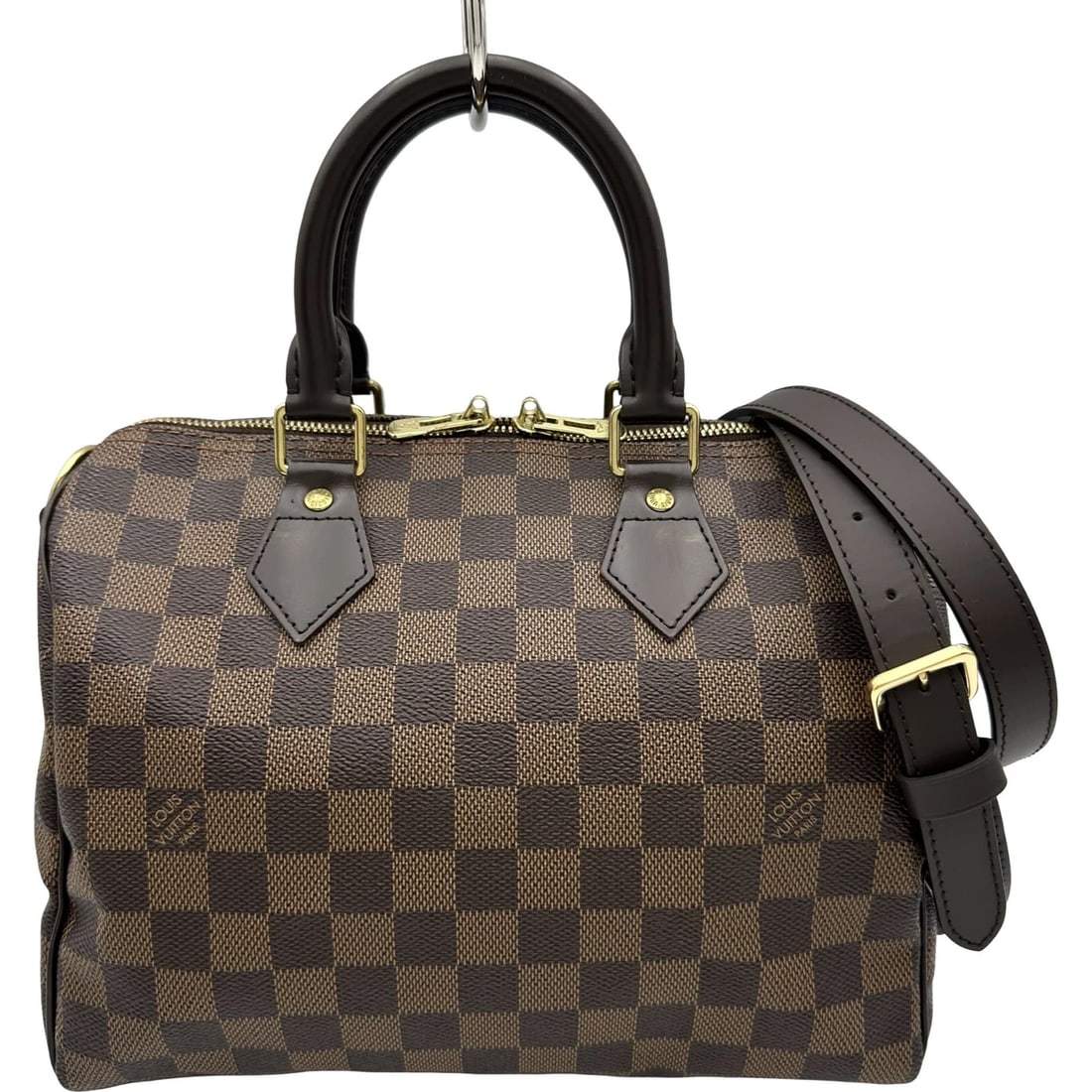 LOUIS VUITTON SPEEDY BANDRIERE 25 BOSTON BAG: LOUIS VUITTON Speedy Bandriere 25 Boston bag Brand: LOUIS VUITTON Type: Boston bag Material: Damier canvas Color: Brown Size: W25cm x H18cmx D15cm W9.8 x H7.1x D5.9inch Accessories: None A