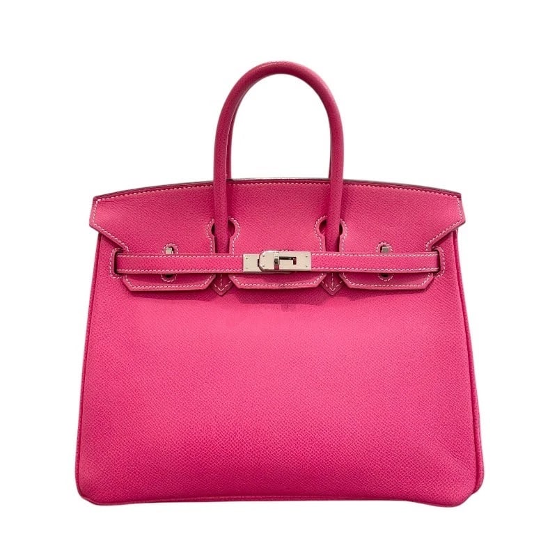 HERMES BIRKIN 25 CANDY HANDBAG: HERMES Birkin 25 Candy Handbag Brand: HERMES Type: Handbag Material: Epsom Color: Rose Tyrian x Ruby x SilverHardware Size: W25cm x H20cmx D12.5cm W9.8 x H7.9x D4.9inch Accessories: None A
