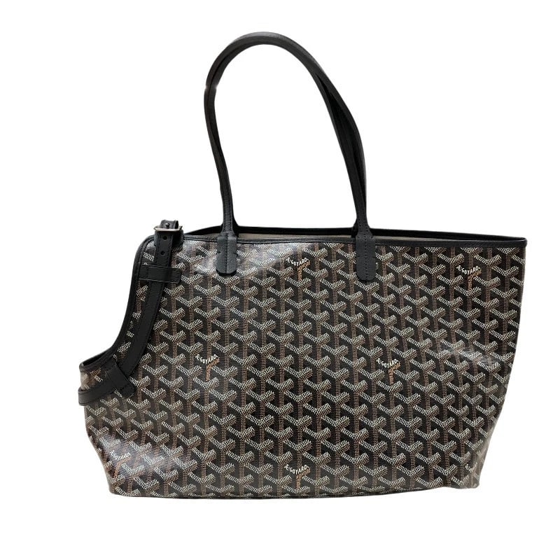 GOYARD CYAN GREEN TOTE BAG: GOYARD Cyan Green Tote Bag Brand: GOYARD Type: Tote Bag Material: Gojardin Canvas Color: black Size: W33.5cm x H28cmx D15cm W13.2 x H11.0x D5.9inch Accessories: None Accessories Notice: Wh