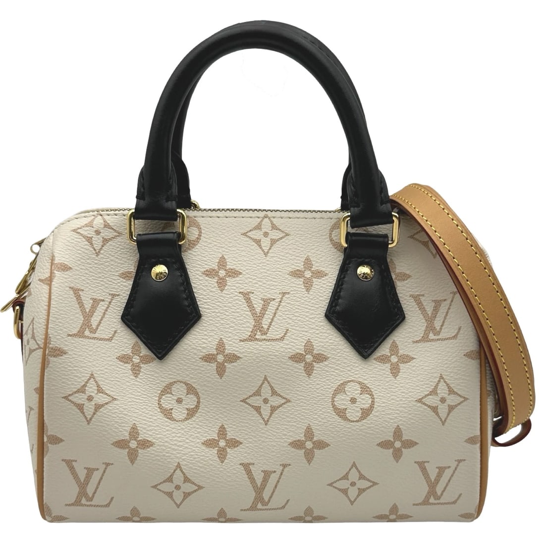 LOUIS VUITTON SPEEDY BANDRIERE 20 HANDBAG: LOUIS VUITTON Speedy Bandriere 20 Handbag Brand: LOUIS VUITTON Type: Handbag Material: Monogram Color: Dunne Size: W20cm x H15cmx D11cm W7.9 x H5.9x D4.3inch Accessories: None Accessories