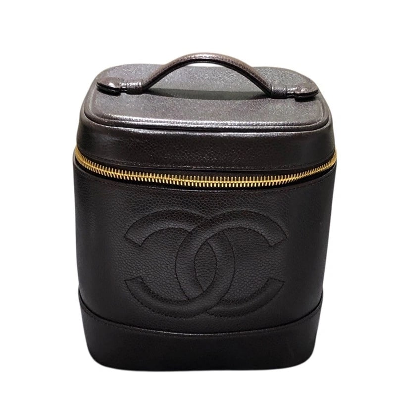CHANEL COCO MARK VANITY BAG HANDBAG: CHANEL COCO Mark Vanity Bag Handbag Brand: CHANEL Type: Handbag Material: Caviar skin Color: Brown Size: W15cm x H17cmx D12cm W5.9 x H6.7x D4.7inch Accessories: None Accessories Notice: Wh