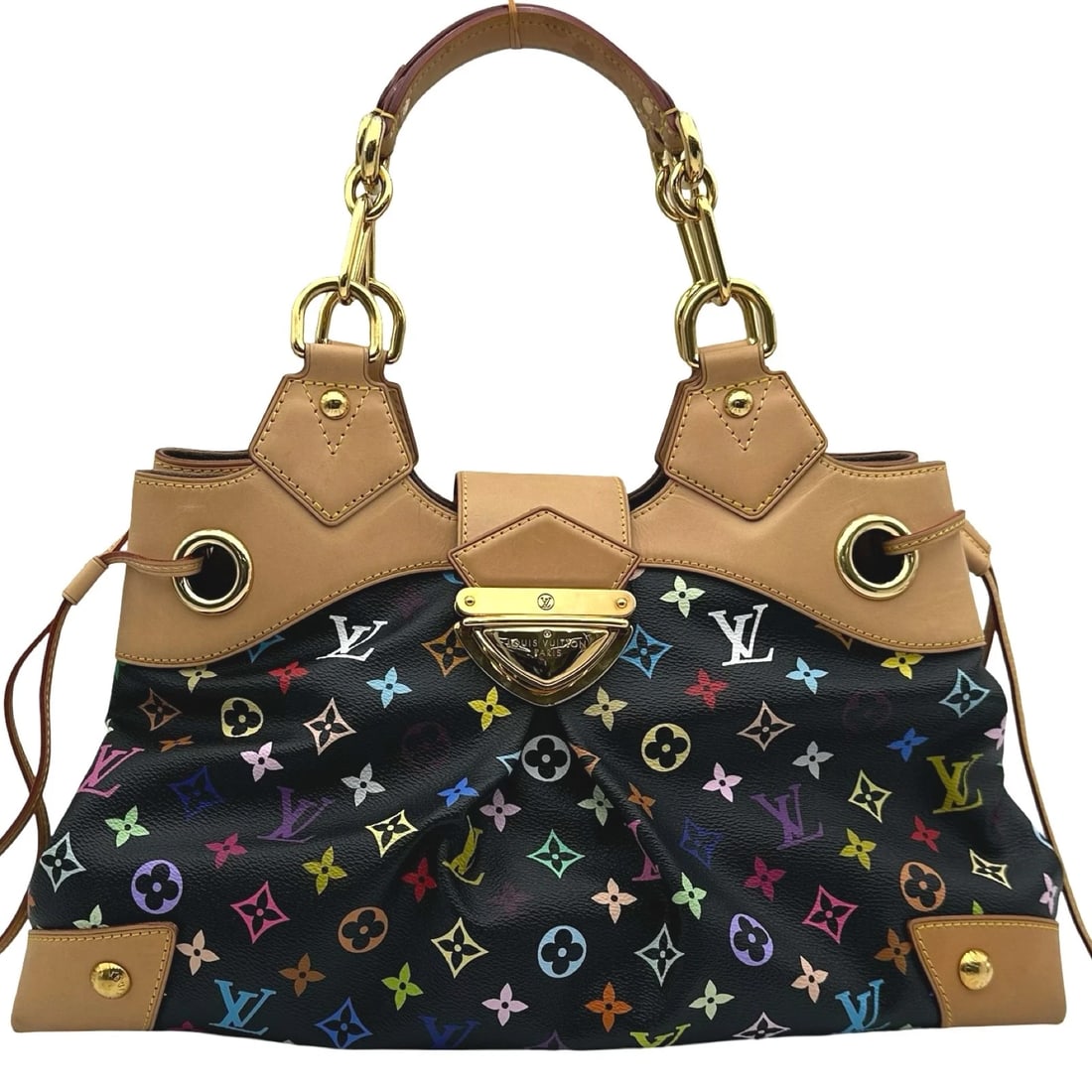 LOUIS VUITTON URSULA HANDBAG: LOUIS VUITTON Ursula Handbag Brand: LOUIS VUITTON Type: Handbag Material: Monogram multicolor Color: Noir Size: W41cm x H27cmx D20cm W16.1 x H10.6x D7.9inch Accessories: None Accessories N
