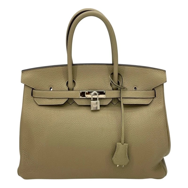 HERMES BIRKIN 35 HANDBAG: HERMES Birkin 35 Handbag Brand: HERMES Type: Handbag Material: Taurillon Clemence Color: Riken SVHardware Size: W35cm x H24cmx D18cm W13.8 x H9.4x D7.1inch Accessories: None Accessories No
