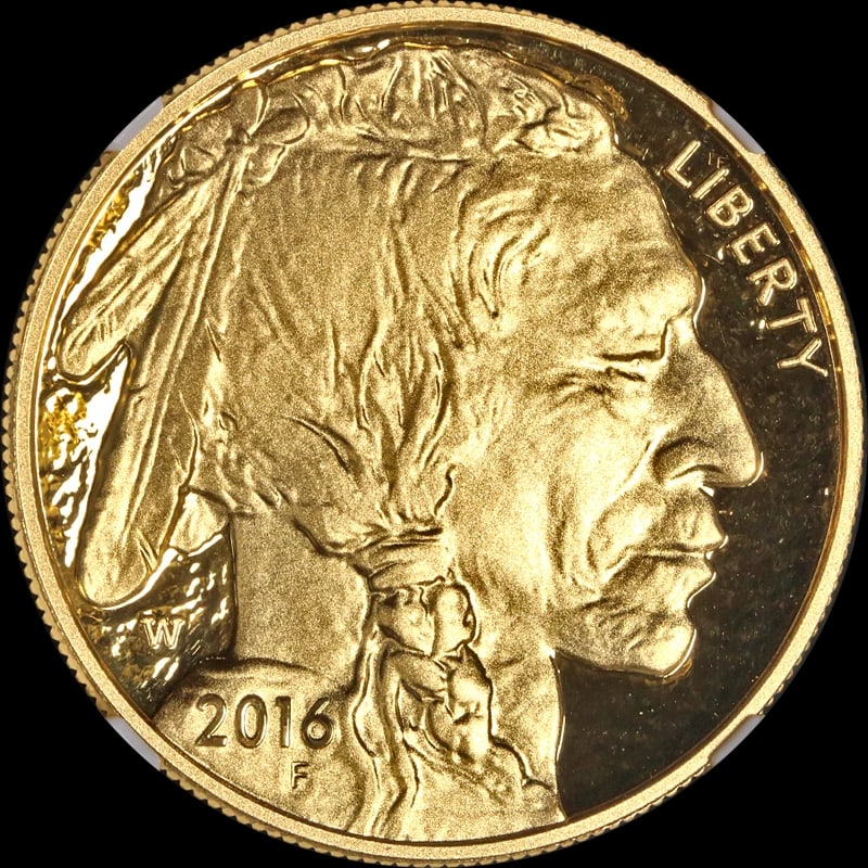 2016-W BUFFALO GOLD $50: 2016-W Buffalo Gold $50 Year: 2016 Fineness: 0.9999 Composition: Gold Denomination: $50 Country of Origin: United States Accessories: None Accessories Notice: When purchasing pre-owned goods, please