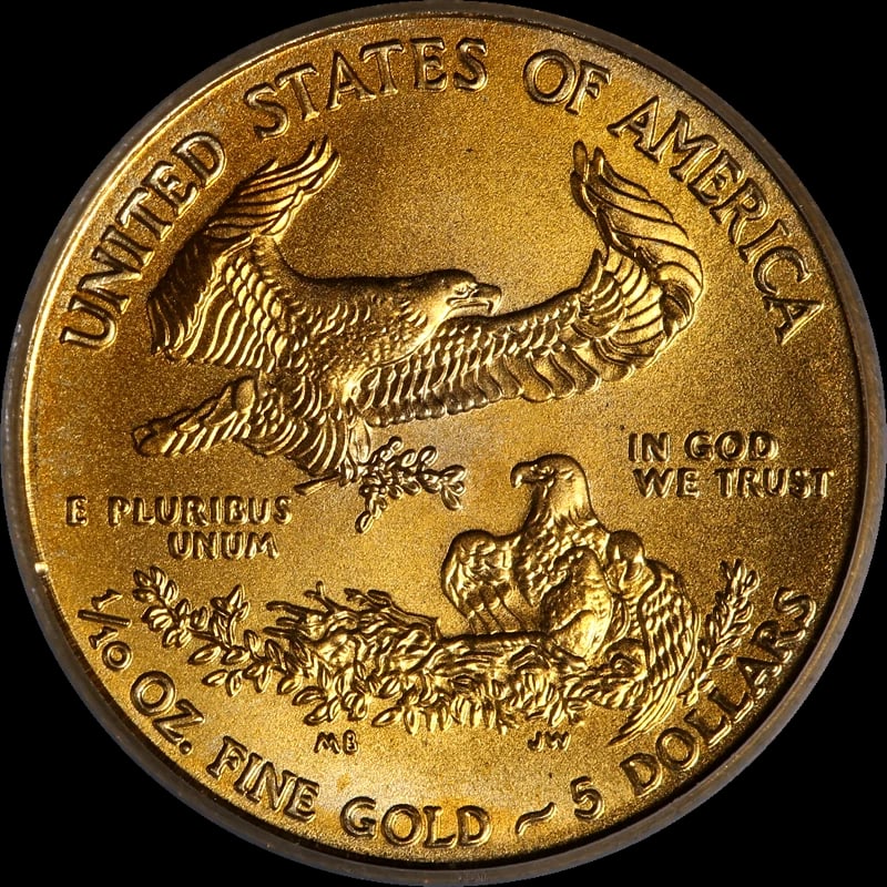 2010 GOLD AMERICAN EAGLE $5 - 2