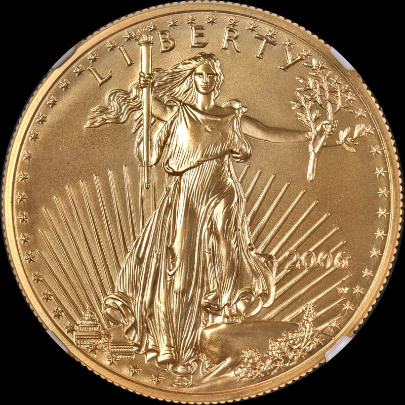 2006-W GOLD AMERICAN EAGLE $50: 2006-W Gold American Eagle $50 Year: 2006 Fineness: Composition: Gold Denomination: $50 Country of Origin: United States Accessories: None Accessories Notice: When purchasing pre-owned goo