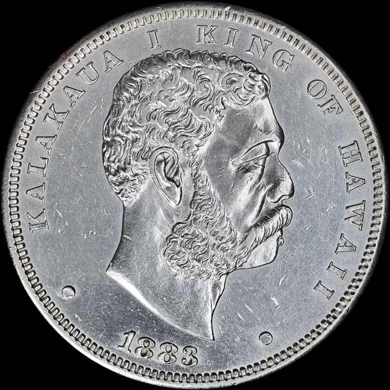 1883 HAWAII $1: 1883 Hawaii $1 Year: 1883 Fineness: 0.9 Composition: Silver Country of Origin: United States Accessories: None Accessories Notice: When purchasing pre-owned goods, please refer to the photos of the