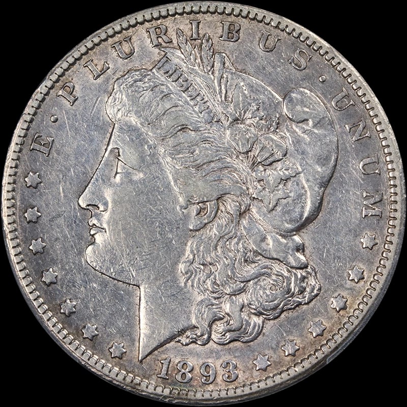 1893-CC MORGAN SILVER DOLLAR (1 of 2)