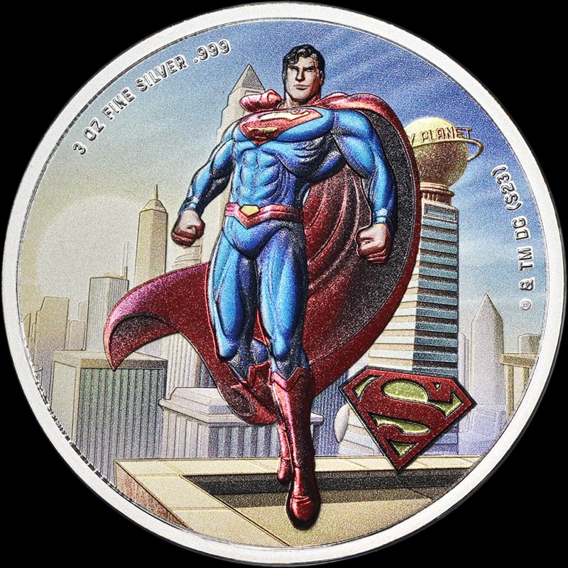2023 BARBADOS SILVER SUPERMAN: 2023 Barbados Silver Superman Year: 2023 Fineness: 0.999 Composition: Silver Denomination: None Country of Origin: None Accessories: None Accessories Notice: When purchasing pre-owned goods, please