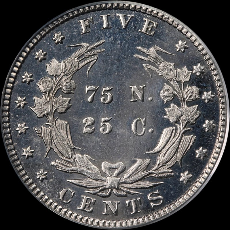 1883 LIBERTY V NICKEL PATTERN PROOF - 2