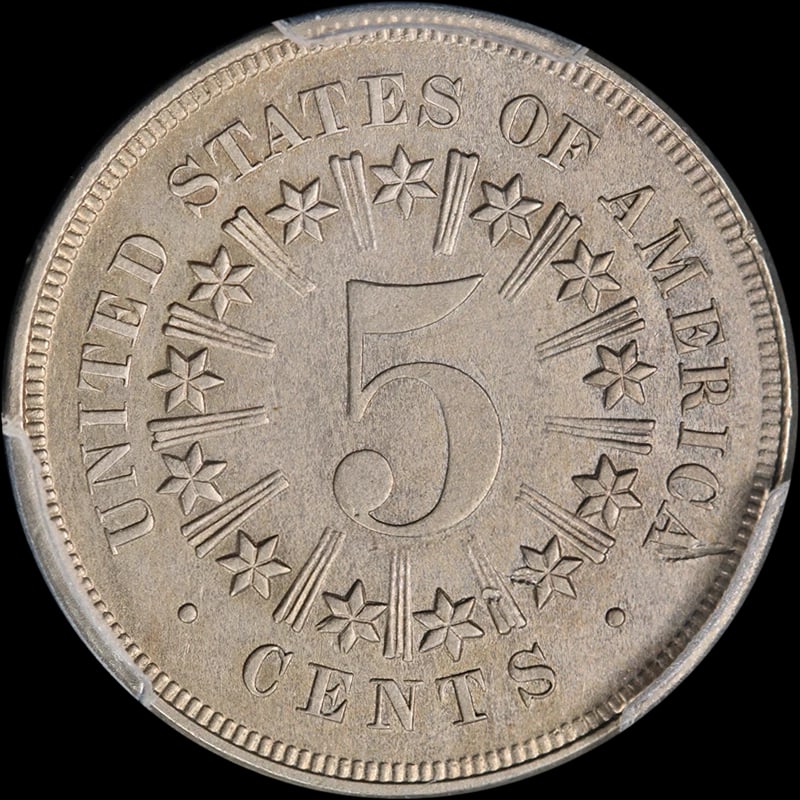 1867 SHIELD NICKEL RAYS PROOF: 1867 Shield Nickel Rays Proof Year: 1867 Fineness: None Composition: Nickel Denomination: None Country of Origin: United States Accessories: None Accessories Notice: When purchasing pre-ow