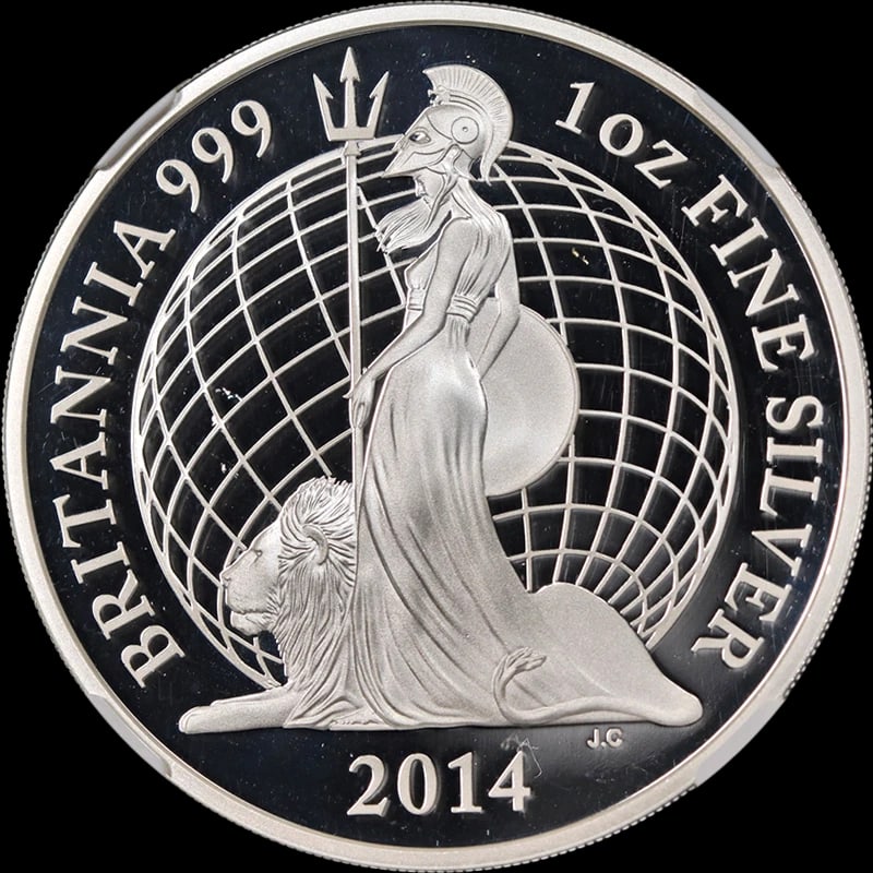 2014 GREAT BRITAIN SILVER PROOF 2 POUND: 2014 Great Britain Silver Proof 2 Pound Year: 2014 Fineness: None Composition: Silver Denomination: None Country of Origin: United Kingdom Accessories: None Accessories Notice: When purcha