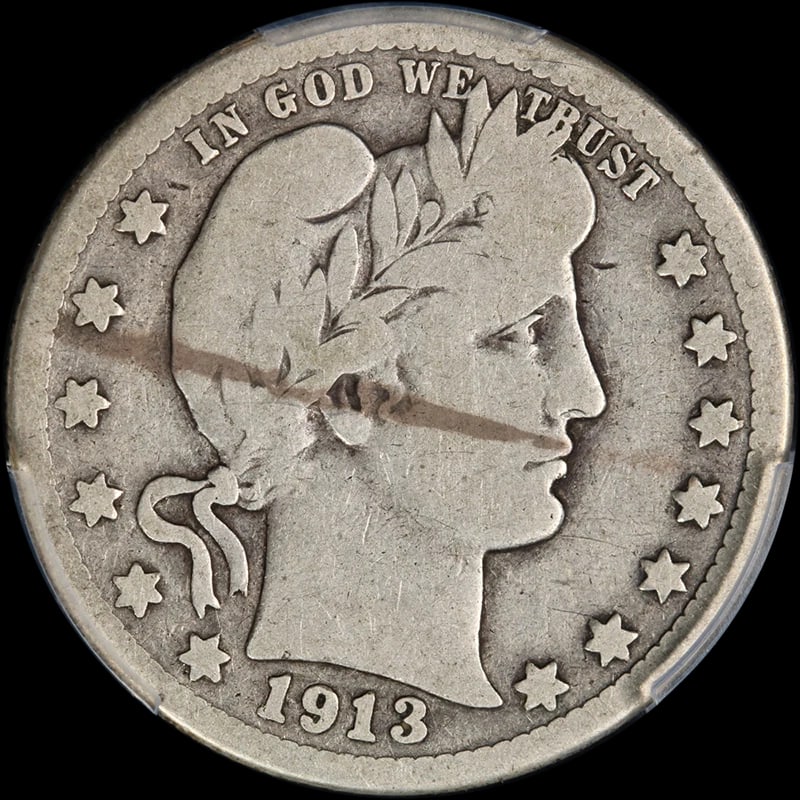 1913-S BARBER QUARTER: 1913-S Barber Quarter Year: 1913 Fineness: None Composition: Silver Denomination: None Country of Origin: United States Accessories: None Accessories Notice: When purchasing pre-owned goods, please
