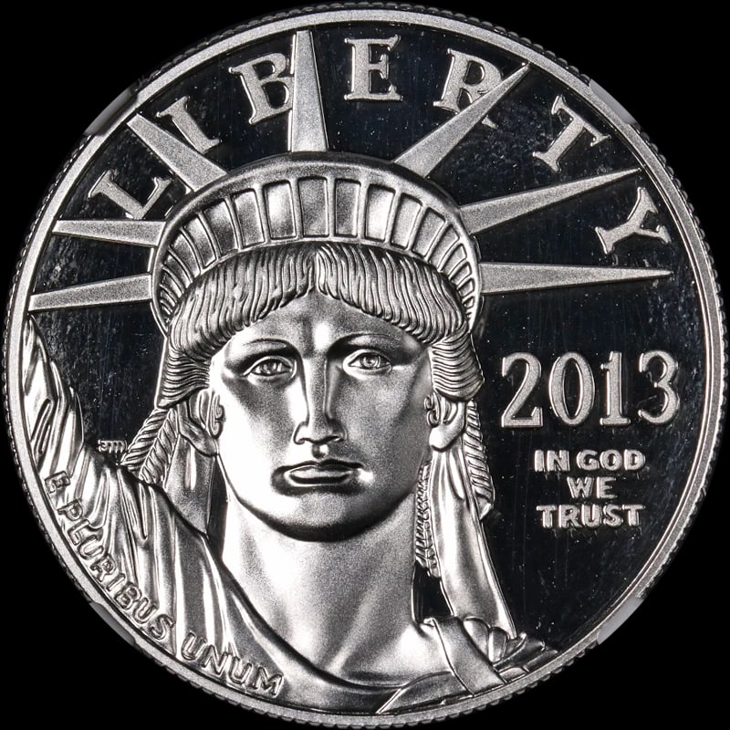 2013-W PLATINUM AMERICAN EAGLE $100 (1 of 2)