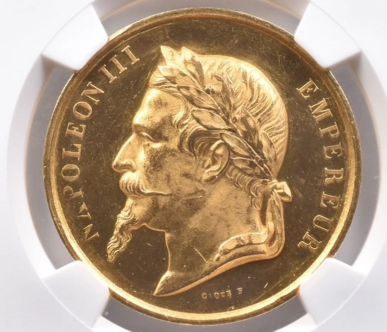 (1800'S) FRANCE GOLD MEDAL NAPOLEON III CAQUE: (1800's) France Gold Medal Napoleon III Caque Brand/Mint: None Year: 1800's Fineness: None Denomination: Not Specified Country of Origin: France Accessories: None Accessories Notice: When