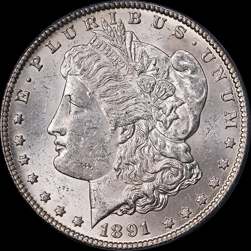 1891-CC MORGAN SILVER DOLLAR: 1891-CC Morgan Silver Dollar Year: 1891 Fineness: 0.9 Composition: Silver Denomination: None Country of Origin: United States Accessories: None Accessories Notice: When purchasing pre-owned goods,