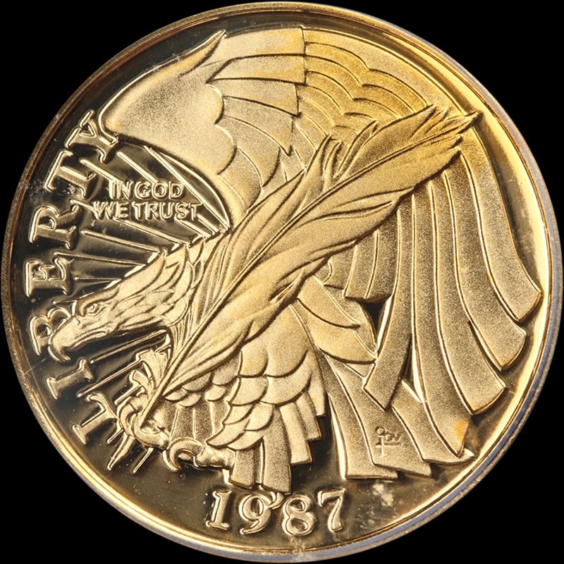 1987-W CONSTITUTION COMMEMORATIVE GOLD $5 (1 of 2)