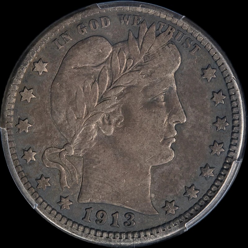 1913-S BARBER QUARTER: 1913-S Barber Quarter Year: 1913 Fineness: 0.9 Composition: Silver Denomination: None Country of Origin: United States Accessories: None Accessories Notice: When purchasing pre-owned goods, please
