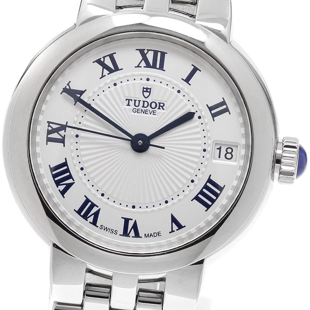 TUDOR CLAIRE DATE SILVER AUTOMATIC WATCH: TUDOR Claire Date Silver Automatic Watch Brand: TUDOR Type: Wristwatch Material: Band Material Stainless Steel, Case Material Stainless Steel Color: Band Color Silver, Dial ColorSilver, Case
