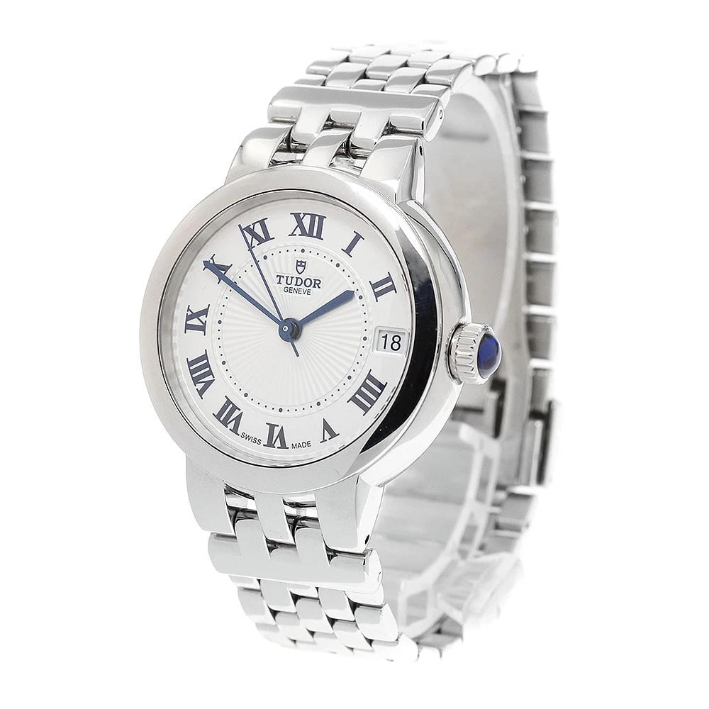 TUDOR CLAIRE DATE SILVER AUTOMATIC WATCH - 2