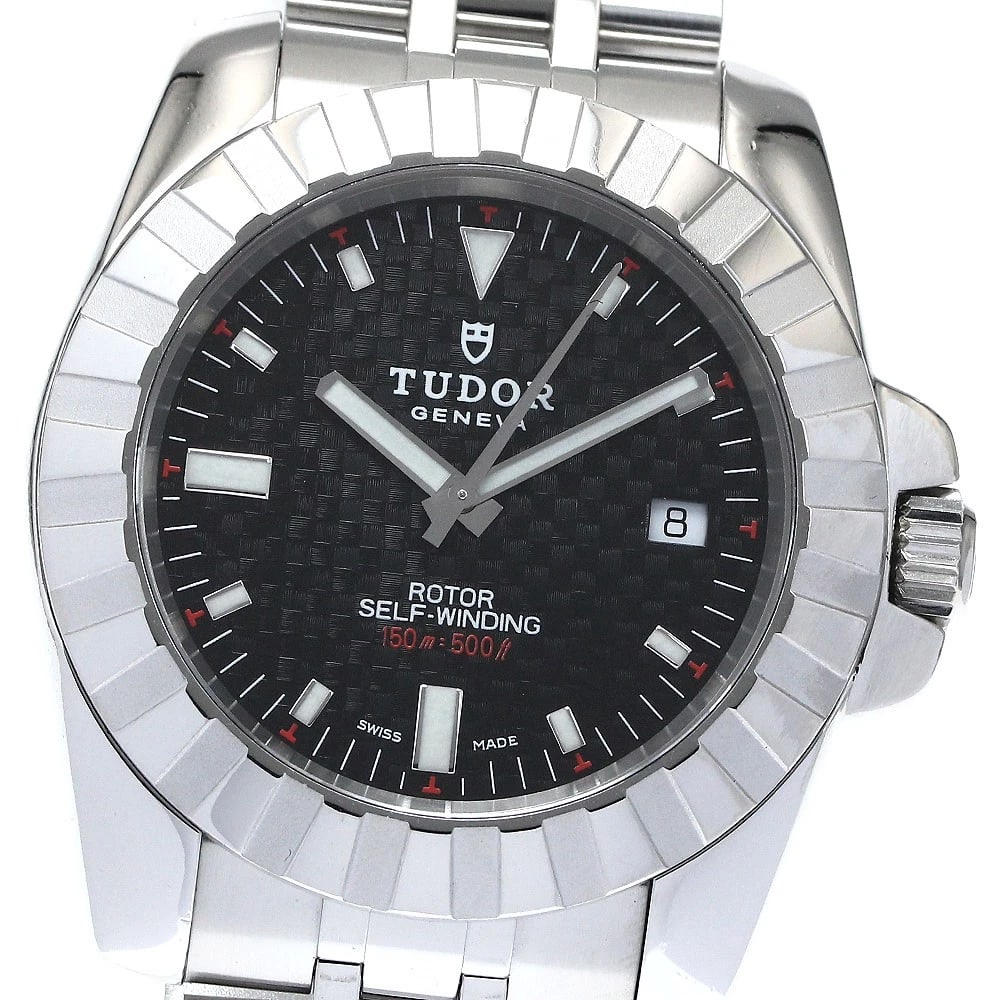 TUDOR SPORTS COLLECTION DATE BLACK AUTOMATIC WATCH: TUDOR Sports collection Date black Automatic Watch Brand: TUDOR Type: Wristwatch Material: Band Material Stainless Steel, Case Material Stainless Steel Color: Band Color Silver, Dial Colorblack, Case 