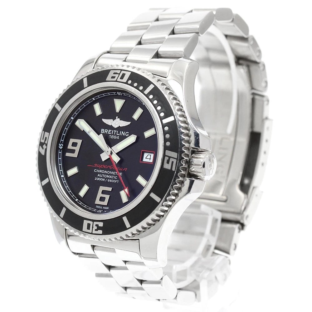 BREITLING SUPER OCEAN DATE BLACK AUTOMATIC WATCH - 2