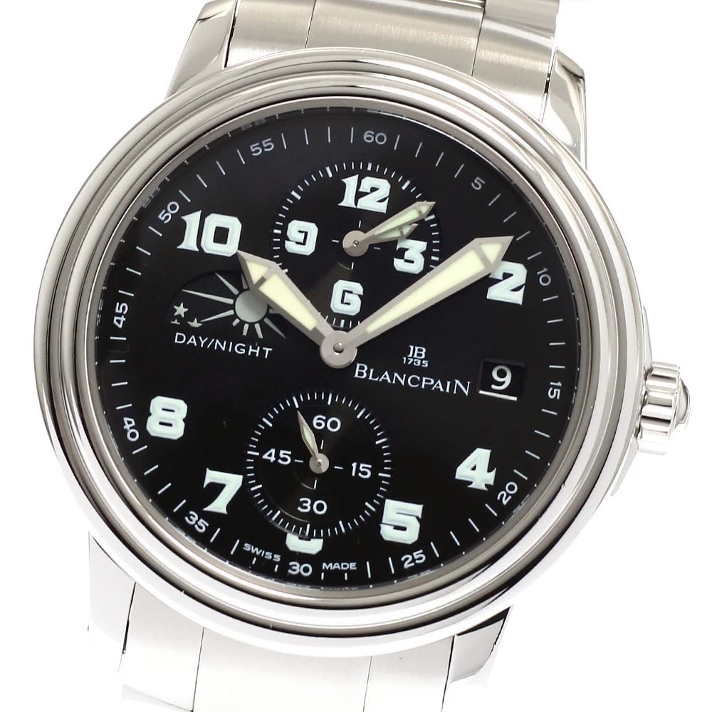 BLANCPAIN LEMAN AUTOMATIC WATCH: Blancpain Leman Automatic Watch Brand: Blancpain Type: Wristwatch Material: Band Material Stainless Steel, Case Material Stainless Steel Color: Band Color Silver, Dial Colorblack, Case ColorSilver