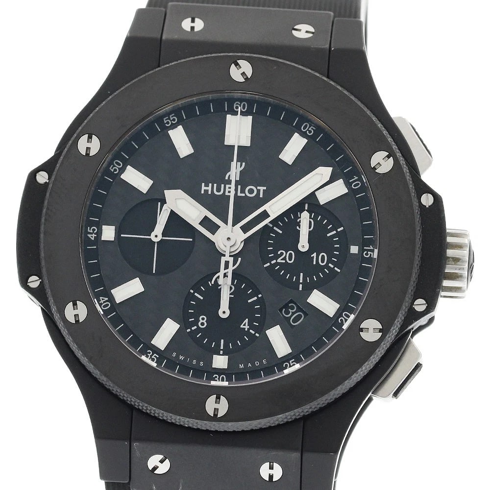 HUBLOT BIG BANG BLACK AUTOMATIC: HUBLOT Big Bang Black Automatic Brand: HUBLOT Type: Wristwatch Material: Band Material rubber, Case Material ceramic Color: Band Color black, Dial Colorblack, Case Colorblack Size: Case Size
