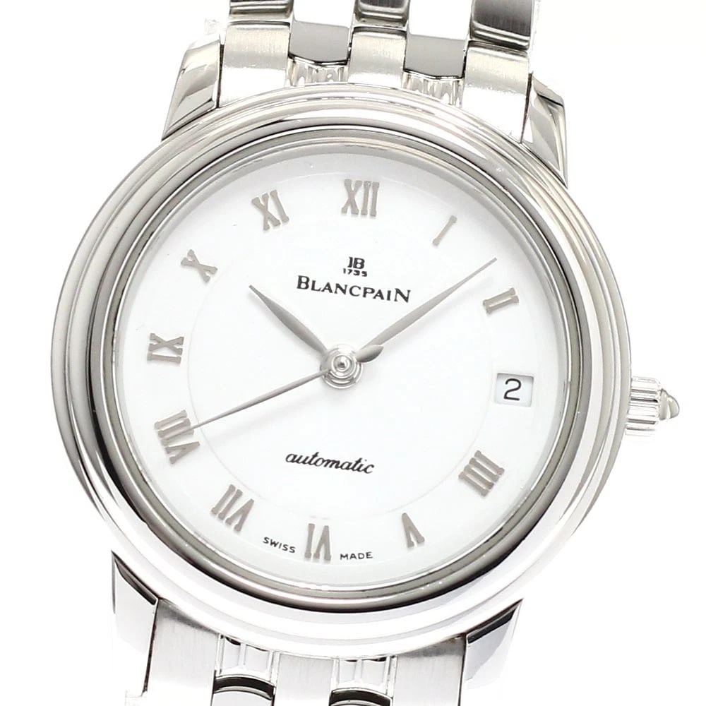 BLANCPAIN VILLERET DATE WHITE AUTOMATIC WATCH: Blancpain Villeret Date white Automatic Watch Brand: Blancpain Type: Wristwatch Material: Band Material Stainless Steel, Case Material Stainless Steel Color: Band Color Silver, Dial Colorwhite, Case