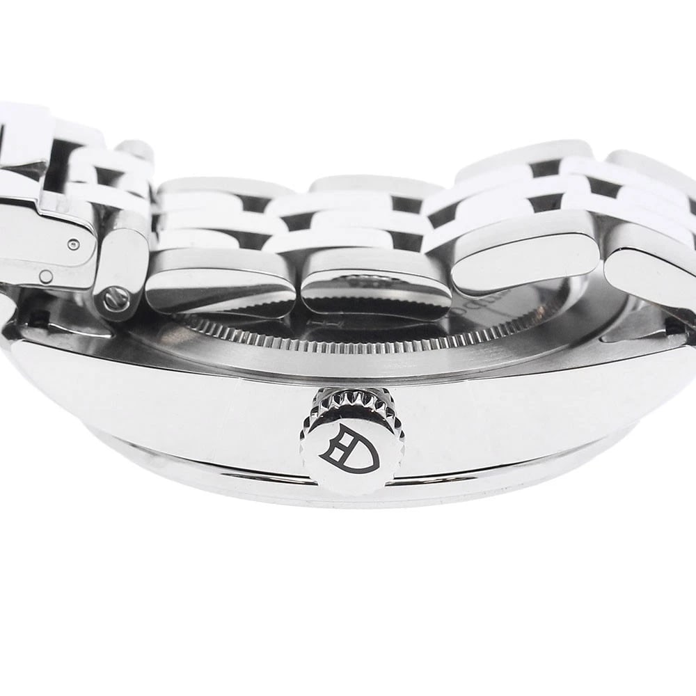 TUDOR GLAMOR DATE SILVER AUTOMATIC WATCH - 3
