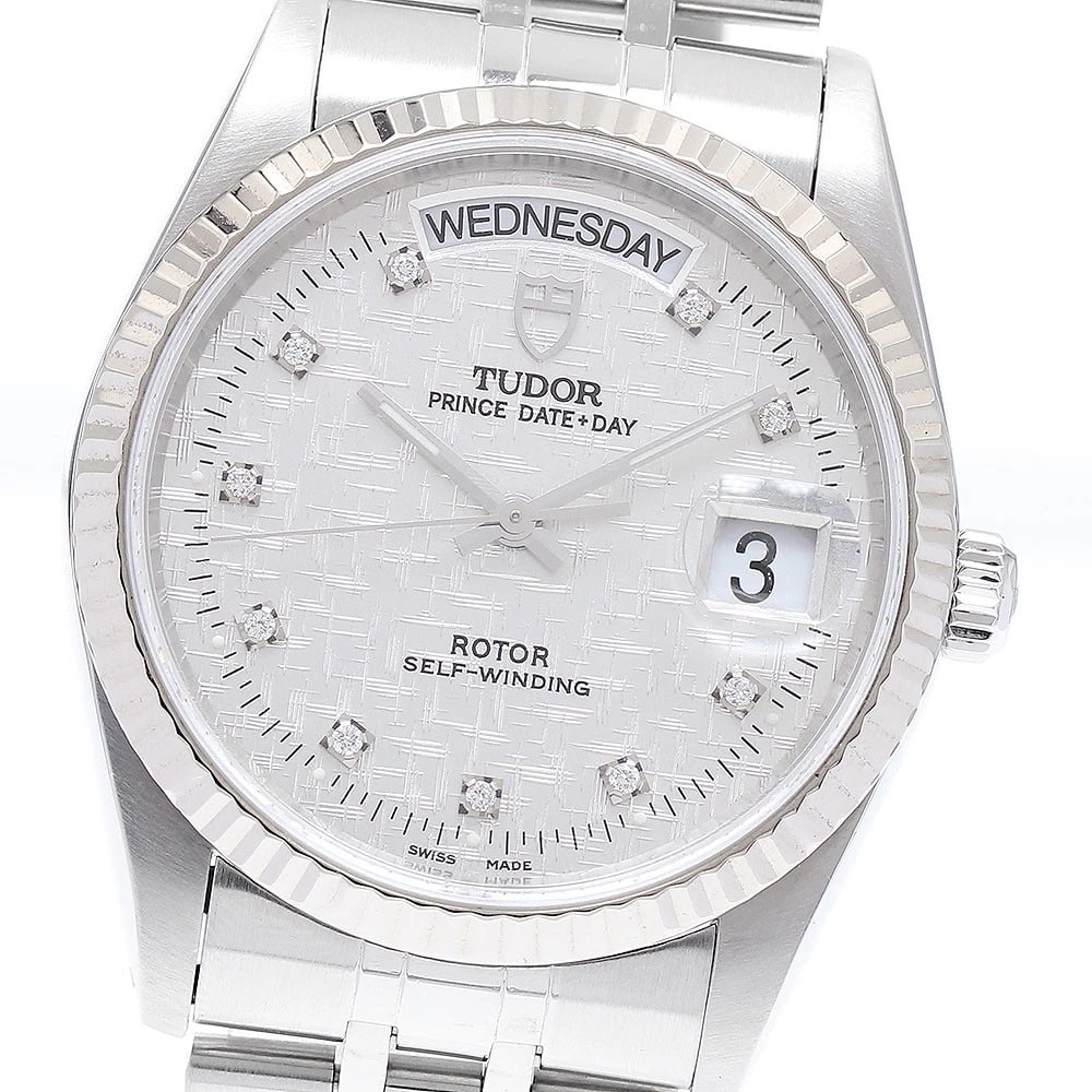 TUDOR PRINCE DATE DIAMOND SILVER AUTOMATIC WATCH: TUDOR Prince Date diamond Silver Automatic Watch Brand: TUDOR Type: Wristwatch Material: Band Material Stainless Steel, Case Material Stainless Steel Color: Band Color Silver, Dial ColorSilver, Case C