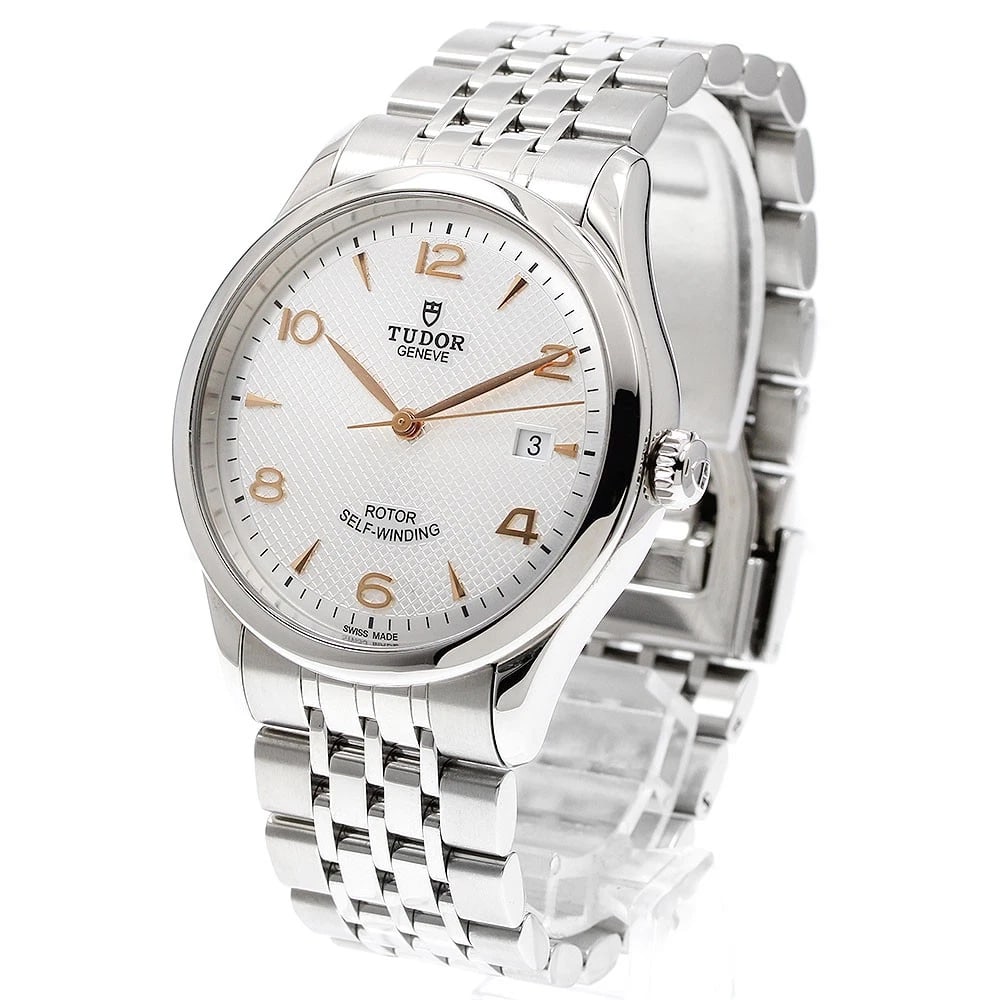 TUDOR DATE SILVER AUTOMATIC WATCH - 2