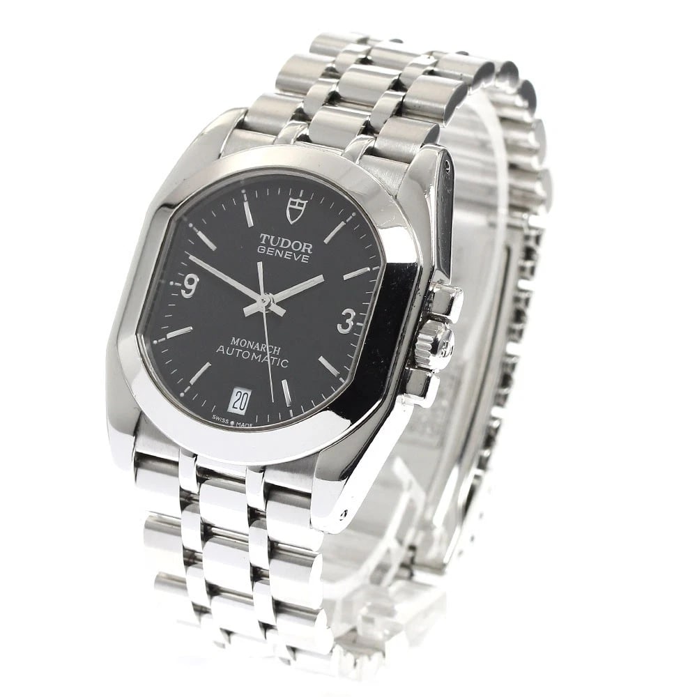 TUDOR MONARCH DATE BLACK AUTOMATIC WATCH - 2