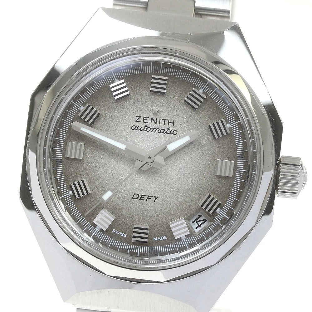 ZENITH DEFY REVIVAL DATE AUTOMATIC WATCH: ZENITH defy revival Date Automatic Watch Brand: ZENITH Type: Wristwatch Material: Band Material Stainless Steel, Case Material Stainless Steel Color: Band Color Silver, Dial ColorBrown gradation, Case