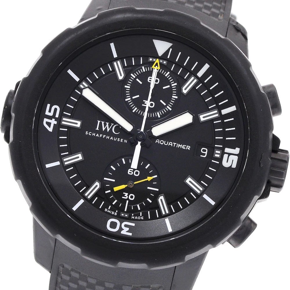 IWC SCHAFFHAUSEN AQUATIMER AUTOMATIC: IWC SCHAFFHAUSEN Aquatimer Automatic Brand: IWC SCHAFFHAUSEN Type: Wristwatch Material: Band Material rubber, Case Material Stainless Steel / Rubber Color: Band Color black, Dial Colorblack, Case Colo