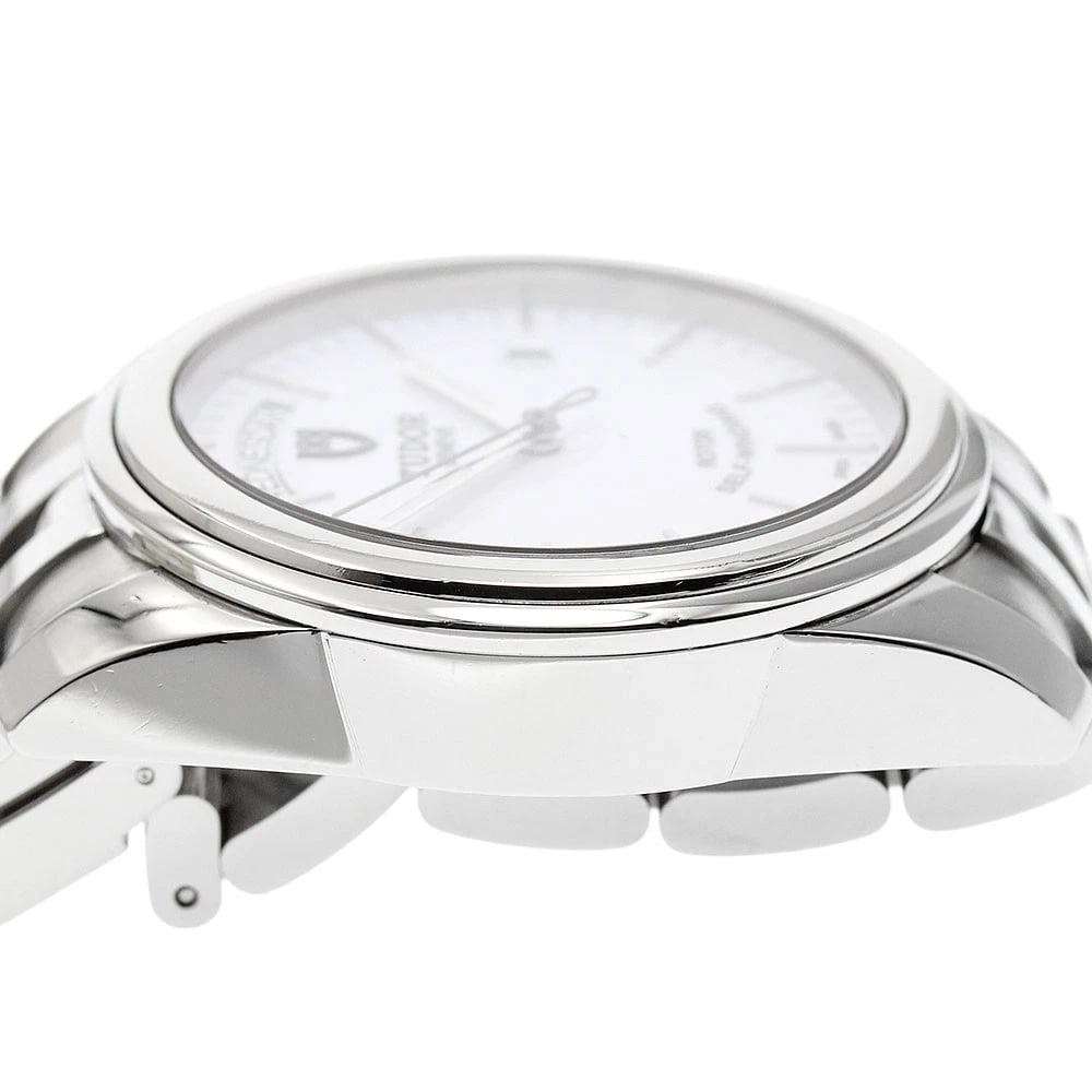 TUDOR GLAMOR DATE WHITE AUTOMATIC WATCH - 5