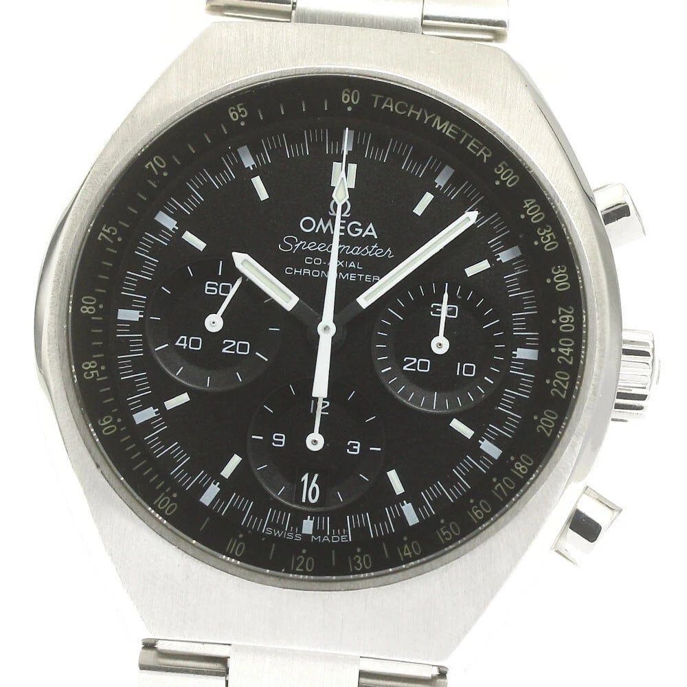 OMEGA SPEEDMASTER CHRONOGRAPH AUTOMATIC: OMEGA Speedmaster Chronograph Automatic Brand: OMEGA Type: Wristwatch Material: Band Material Stainless Steel, Case Material Stainless Steel Color: Band Color Silver, Dial Colorblack, Case