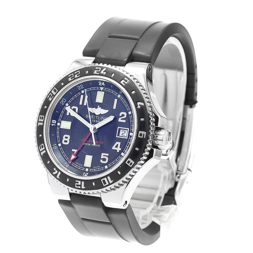 BREITLING SUPER OCEAN DATE BLACK AUTOMATIC WATCH - 2