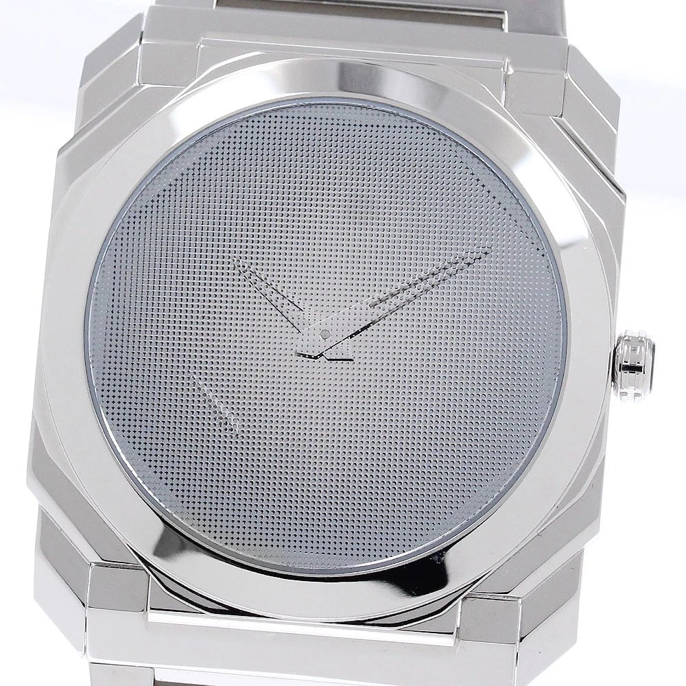 BVLGARI OCTO FINISSIMO AUTOMATIC WATCH: BVLGARI Octo Finissimo Automatic Watch Brand: BVLGARI Type: Wristwatch Material: Band Material Stainless Steel, Case Material Stainless Steel Color: Band Color Silver, Dial ColorSilver, Case