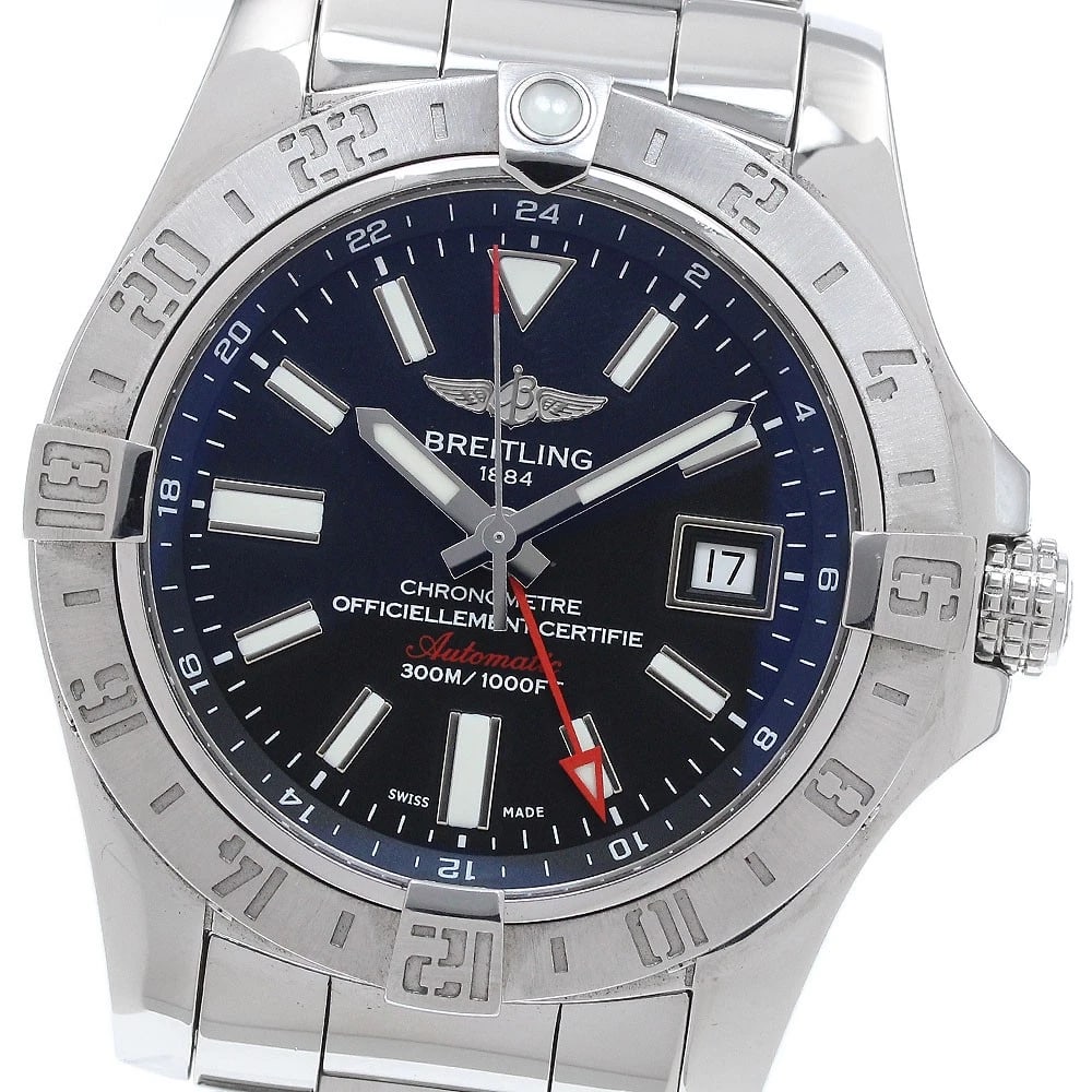 BREITLING AVENGER DATE BLACK AUTOMATIC WATCH (1 of 4)