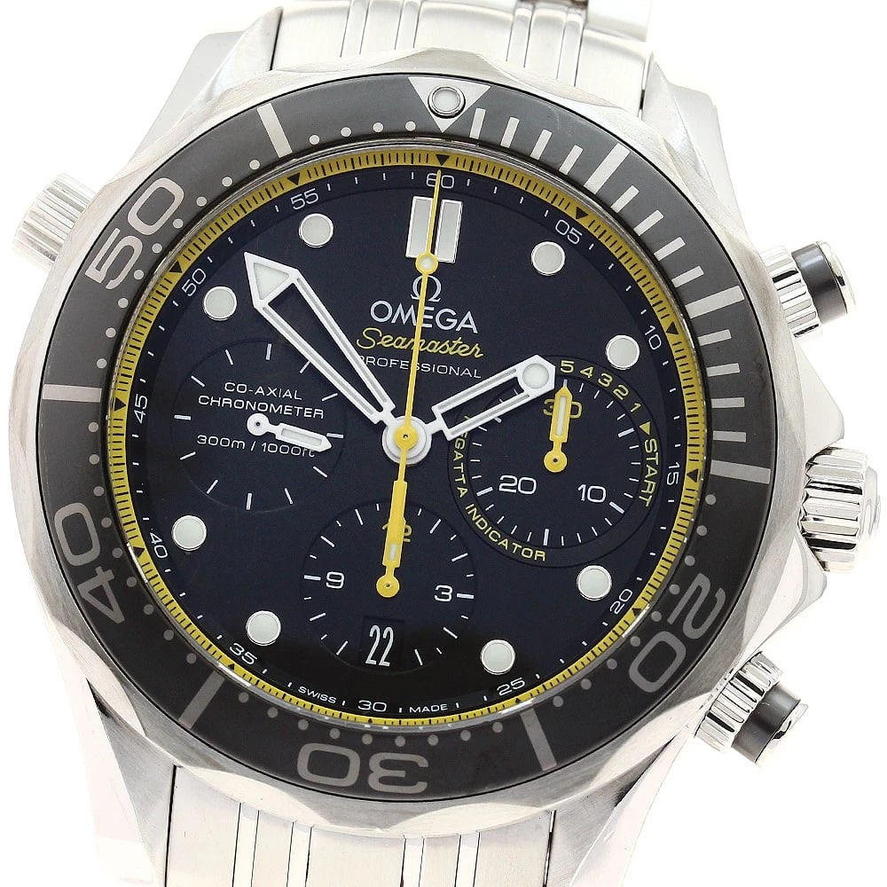OMEGA SEAMASTER CO-AXIAL AUTOMATIC: OMEGA Seamaster Co-Axial Automatic Brand: OMEGA Type: Wristwatch Material: Band Material Stainless Steel, Case Material Stainless Steel Color: Band Color Silver, Dial Colorblack, Case ColorSilver Size