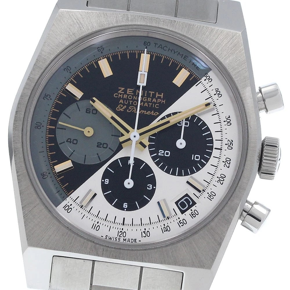ZENITH CHRONOMASTER AUTOMATIC WATCH: ZENITH Chronomaster Automatic Watch Brand: ZENITH Type: Wristwatch Material: Band Material Stainless Steel, Case Material Stainless Steel Color: Band Color Silver, Dial ColorBlack / Silver, Case Color