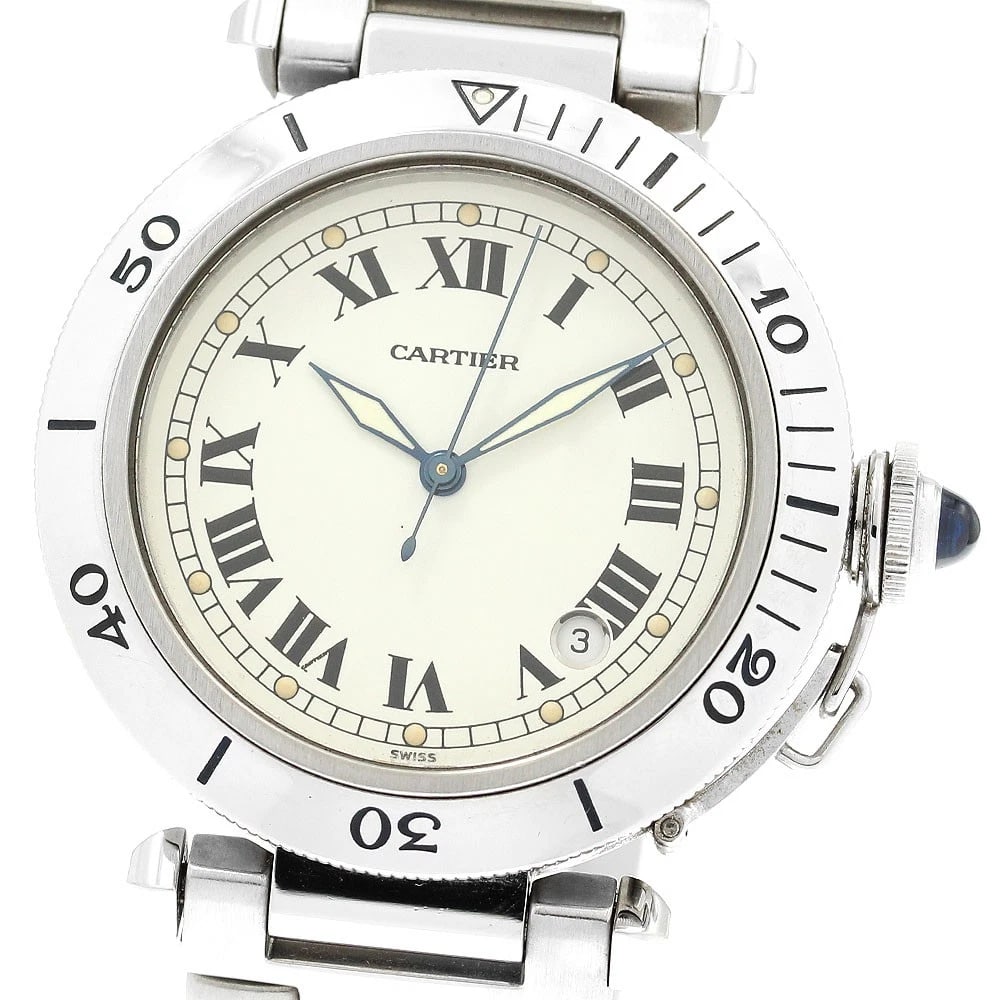 CARTIER PASHA AUTOMATIC WATCH: CARTIER Pasha Automatic Watch Brand: CARTIER Type: Wristwatch Material: Band Material Stainless Steel, Case Material Stainless Steel Color: Band Color Silver, Dial Colorwhite, Case ColorSilver Size:
