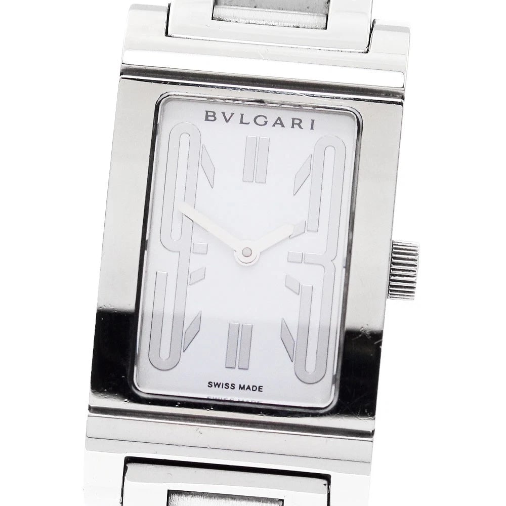 BVLGARI RETTANGOLO SILVER QUARTZ WATCH: BVLGARI Rettangolo Silver Quartz Watch Brand: BVLGARI Type: Wristwatch Material: Band Material Stainless Steel, Case Material Stainless Steel Color: Band Color Silver, Dial ColorSilver, Case