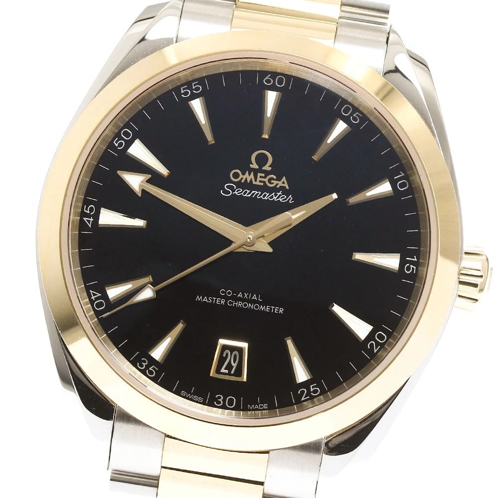 OMEGA SEAMASTER AQUA TERRA AUTOMATIC WATCH: OMEGA Seamaster Aqua Terra Automatic Watch Brand: OMEGA Type: Wristwatch Material: Band Material Stainless Steel/K18YG, Case Material Stainless Steel/K18YG Color: Band Color Gold / Silver, Dial