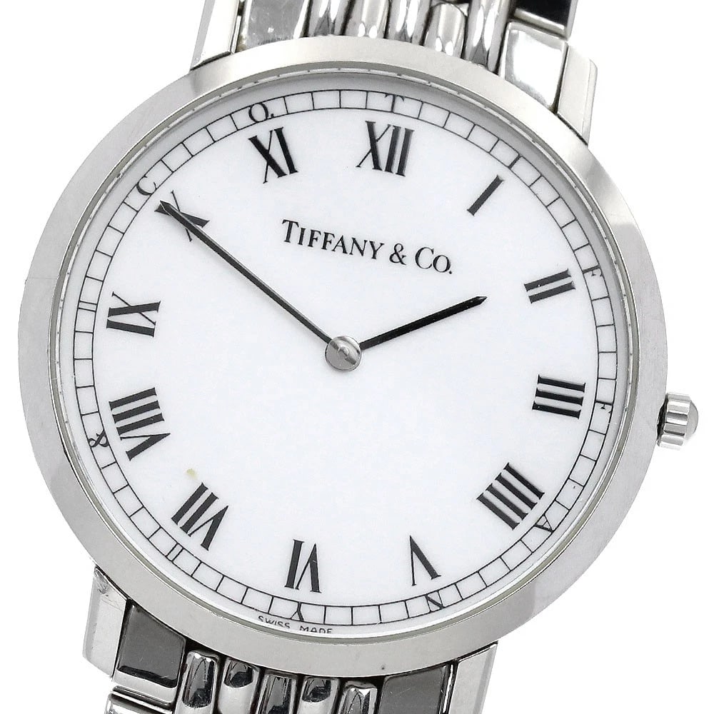 TIFFANY&CO. CLASSIC WHITE QUARTZ WATCH: TIFFANY&Co. Classic white Quartz Watch Brand: TIFFANY&Co. Type: Wristwatch Material: Band Material Stainless Steel, Case Material Stainless Steel Color: Band Color Silver, Dial Colorwhite, Case