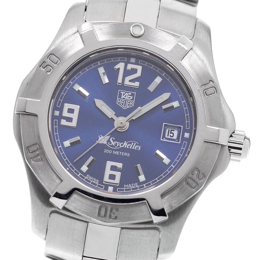 TAG HEUER EXCLUSIVE QUARTZ WATCH: TAG HEUER Exclusive Quartz Watch Brand: TAG HEUER Type: Wristwatch Material: Band Material Stainless Steel, Case Material Stainless Steel Color: Band Color Silver, Dial Colorblue, Case ColorSilver Siz