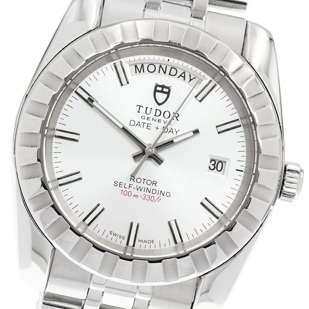 TUDOR CLASSIC DATE SILVER AUTOMATIC WATCH: TUDOR Classic Date Silver Automatic Watch Brand: TUDOR Type: Wristwatch Material: Band Material Stainless Steel, Case Material Stainless Steel Color: Band Color Silver, Dial ColorSilver, Case