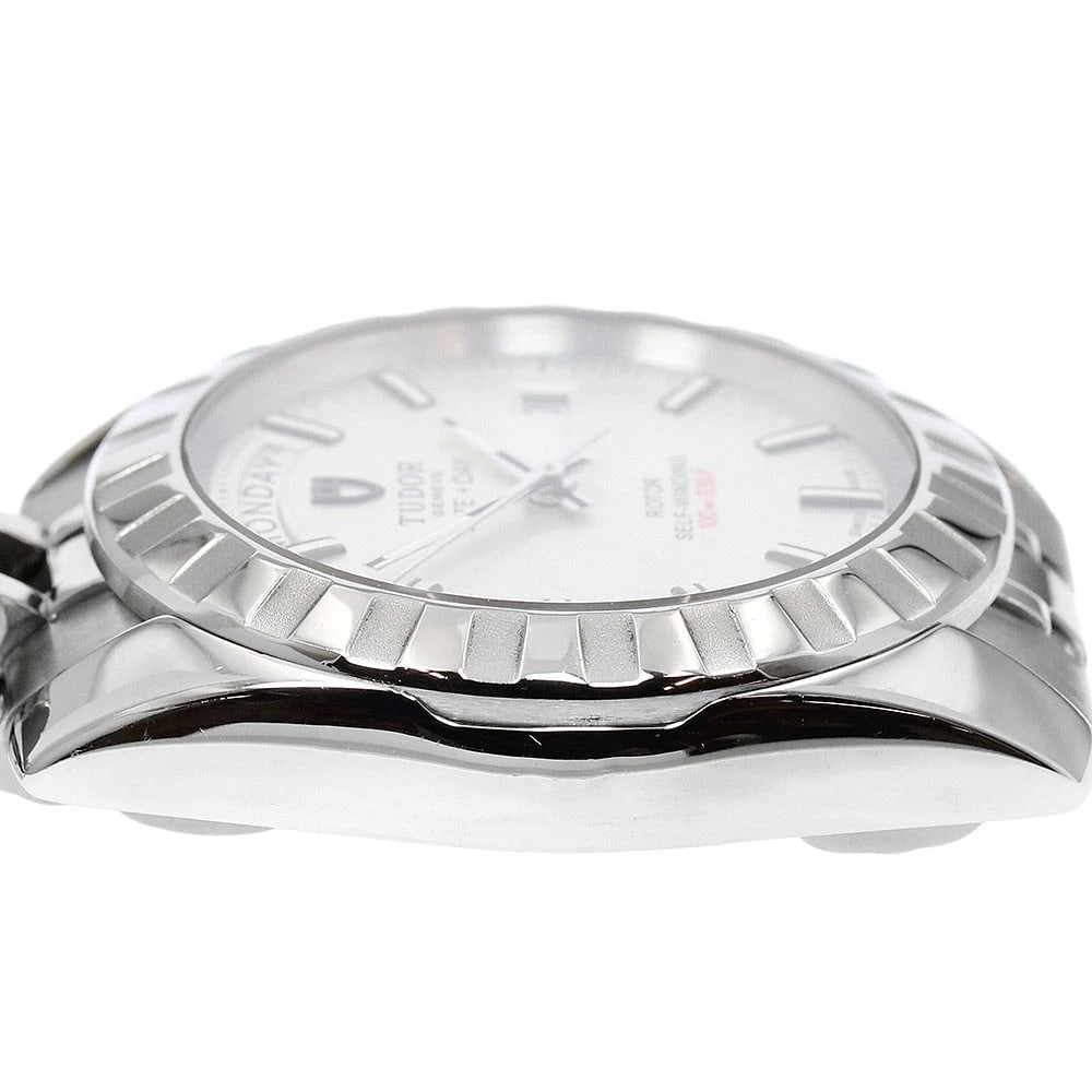TUDOR CLASSIC DATE SILVER AUTOMATIC WATCH - 3