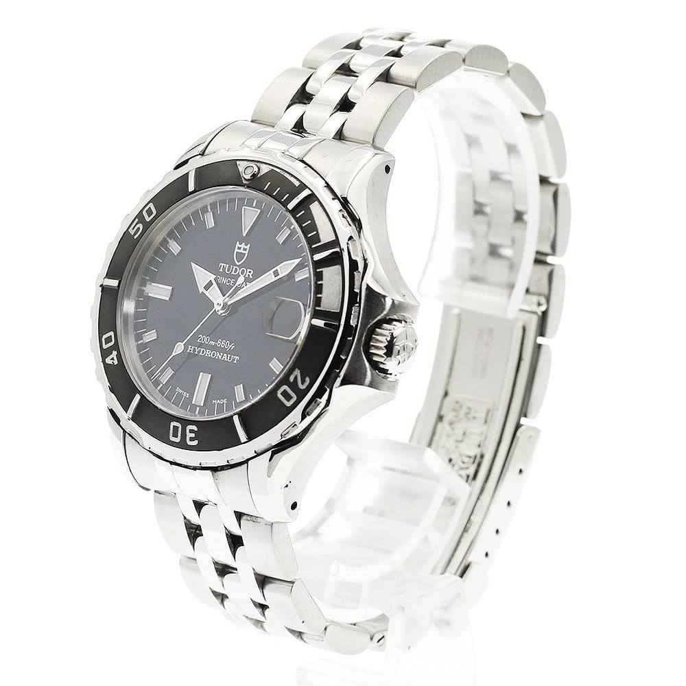 TUDOR HYDRO DATE BLACK AUTOMATIC WATCH - 2